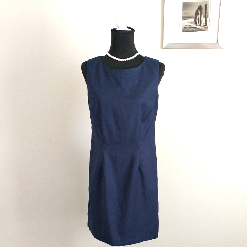 Goodclothes Elegant Navy Blue Sleeveless Dress
